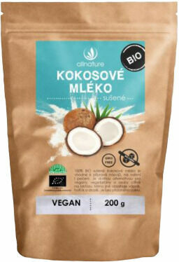 Allnature Kokosové mléko sušené Bio 200g porovnat ceny