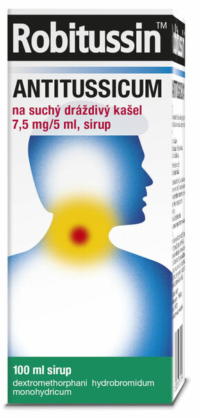 Robitussin Antitussicum 7.5mg/5ml sirup na suchý kašel 100ml porovnat ceny