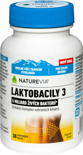 Swiss NatureVia Laktobacily 3, 30 kapslí porovnat ceny
