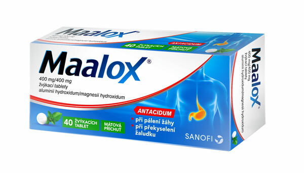 Maalox 40 žvýkacích tablet porovnat ceny