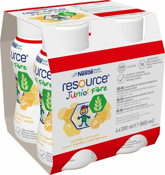 Resource Junior Fibre perorální roztok 4x200ml Vanilka porovnat ceny