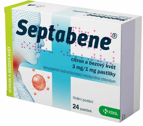 Septabene® 3mg/1mg citron a bezový květ 24 pastilek porovnat ceny