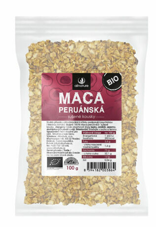 Allnature Maca peruánská sušené kousky BIO 100g porovnat ceny