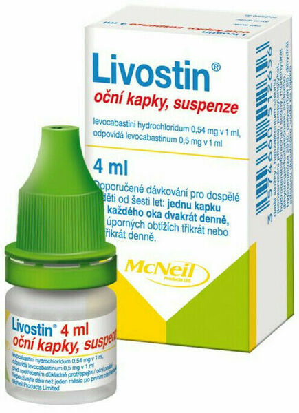 Livostin 0.5mg/ml oční kapky 4ml porovnat ceny