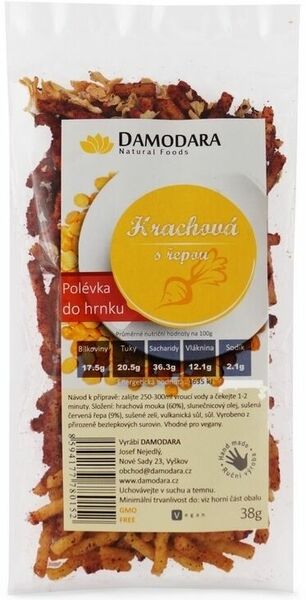 Damodara Instantní polévka hrachová s řepou 38g porovnat ceny
