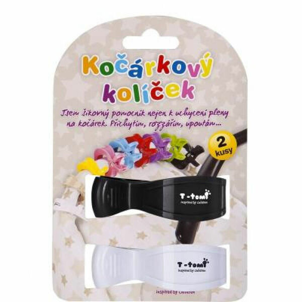 T-TOMI Kočárkový kolíček bílá + černá 2 kusy porovnat ceny