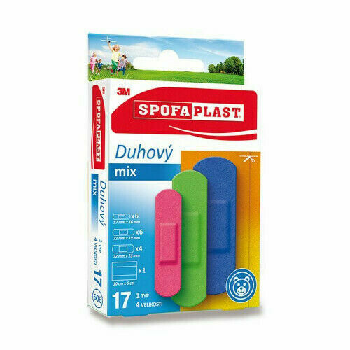3M Spofaplast 606 Duhový mix 17ks porovnat ceny