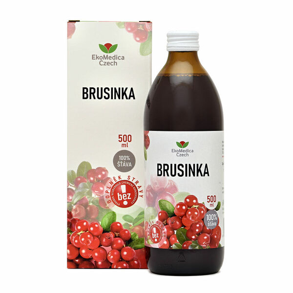 EKOMEDICA Brusinka 100% šťáva 500 ml porovnat ceny