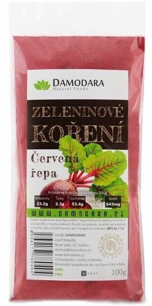 Damodara Červená řepa pudr 100g porovnat ceny