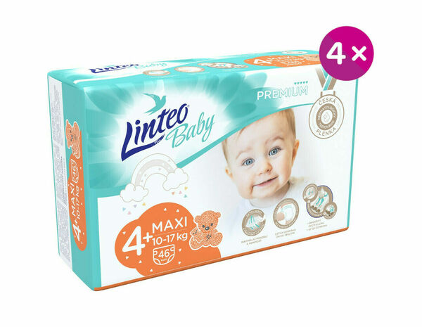 Linteo Baby Plenky Prémium Maxi+ (10-17kg) 184ks porovnat ceny