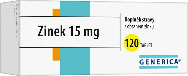 Generica Zinek 15mg 120 tablet porovnat ceny