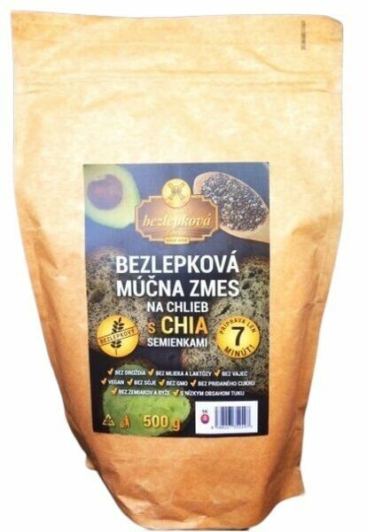 Najtelo  Bezlepková moučná směs na chléb s chia semínkami 0,5kg porovnat ceny