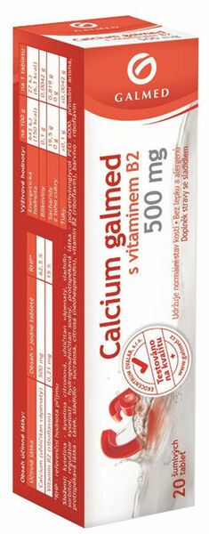 Galmed Calcium 500mg 20 šumivých tablet porovnat ceny