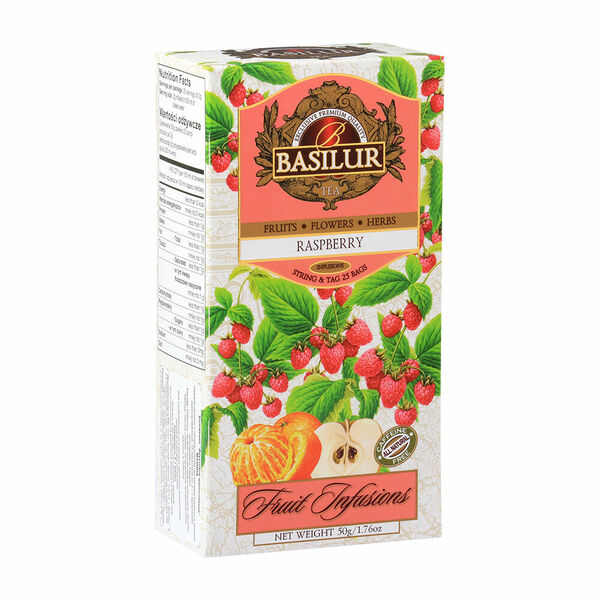 BASILUR Fruit Raspberry ovocný čaj 25 sáčků porovnat ceny