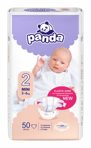 Panda Mini vel. 2 3-6 kg dětské pleny 50 ks porovnat ceny