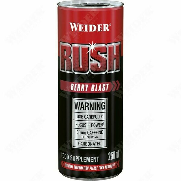 Weider RUSH RTD carbonated drink, Berry Blast, 250 ml porovnat ceny