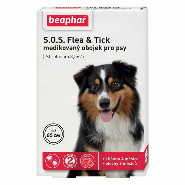 BEAPHAR Antiparazitní obojek pro psa SOS Flea & Tick 65 cm porovnat ceny