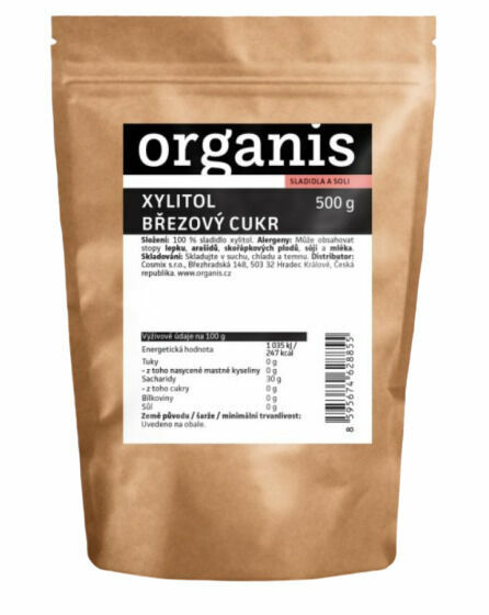 Organis Xylitol - březový cukr 500g porovnat ceny