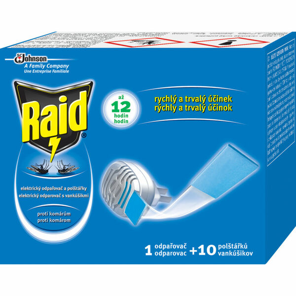 Raid Elektrický odpařovač suchý polštářek 1+10ks porovnat ceny