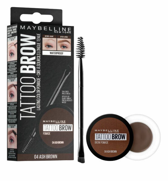 Maybelline Tatoo Brow gelová pomáda na obočí 04 Ash Brown 4g porovnat ceny