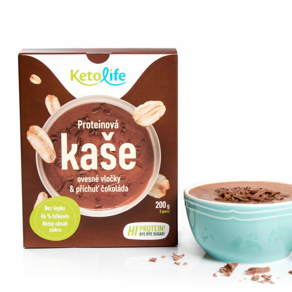 KETOLIFE Proteinová kaše oesné vločky a příchuť čokoláda 200 g porovnat ceny