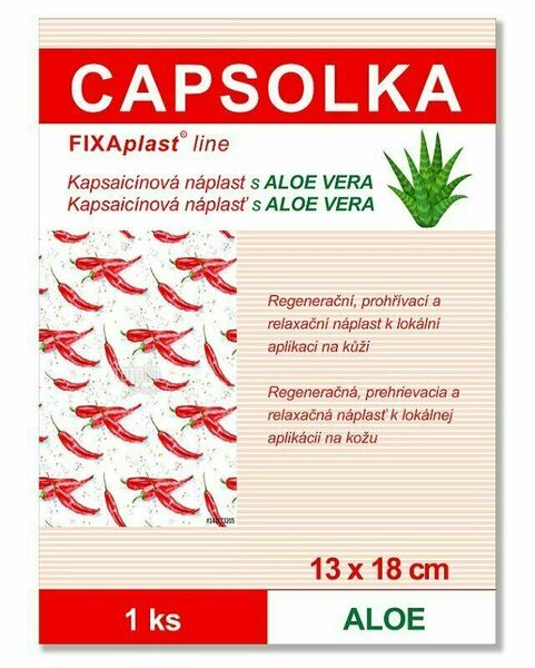 Fixaplast  CAPSOLKA Kapsaicínová náplast ALOE 13x18cm 1ks porovnat ceny