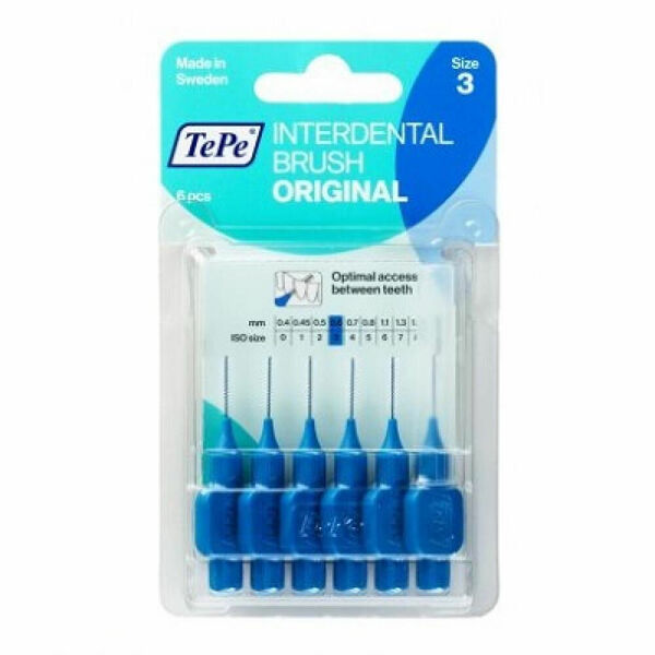 TEPE Mezizubní kartáčky ORIGINAL modré 0,6 mm 6 ks porovnat ceny