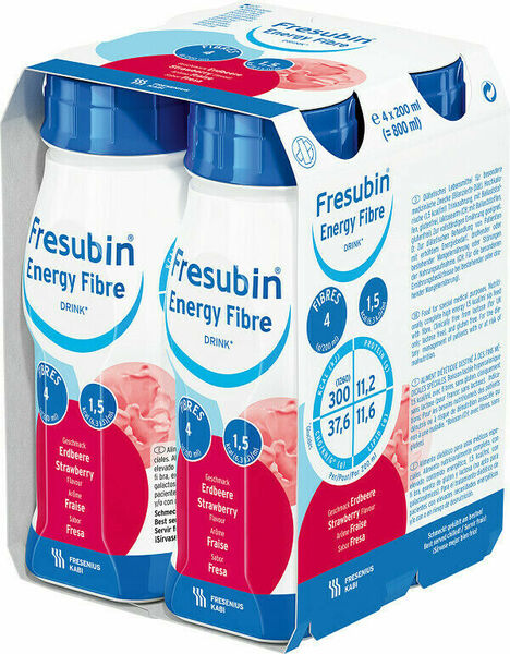 Fresubin energy fibre perorální roztok 4x200ml Jahoda porovnat ceny