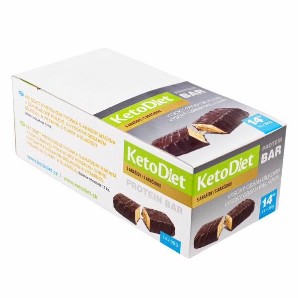 KETODIET Proteinové tyčinky S arašídy 14 ks porovnat ceny
