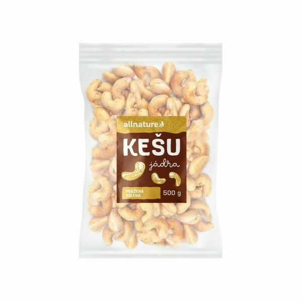 Allnature Kešu pražené solené 500g porovnat ceny
