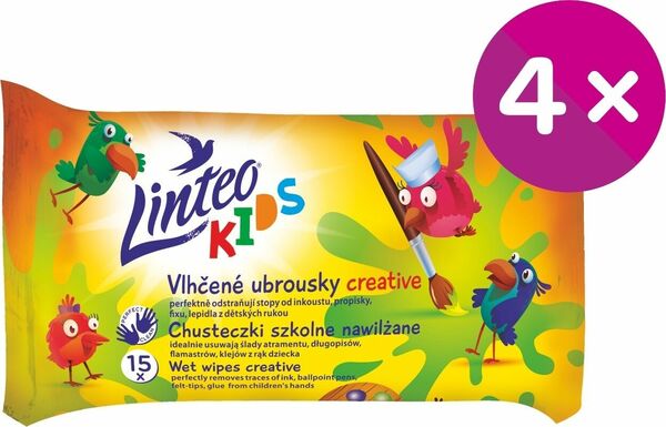LINTEO Vlhčené ubrousky KIDS creative 15ks porovnat ceny