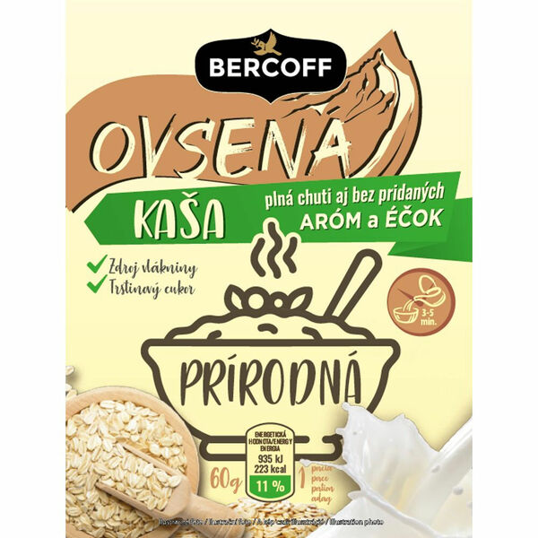 BERCOFF Přírodní ovesná kaše 60 g porovnat ceny