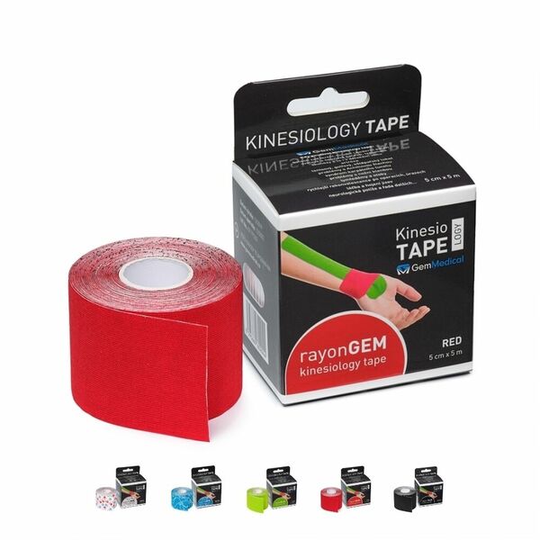 GemMedical  rayonGEM kinesiology tape 5cmx5m red porovnat ceny