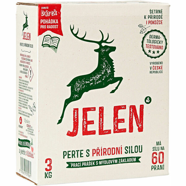 Jelen Prací prášek s mýdlovým základem, 60 dávek 3kg porovnat ceny