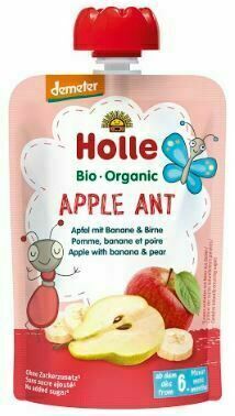 Holle Bio pyré - Apple Ant - Jablko a banán s hruškou 100g porovnat ceny