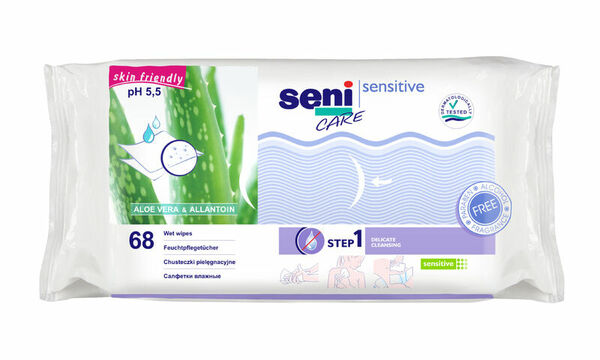 Seni Care Vlhčené ubrousky Sensitive 68 ks porovnat ceny