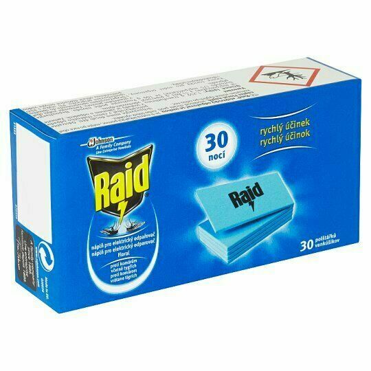 Raid Polštářky náhradní náplň do elektrického odpařovače 30ks porovnat ceny