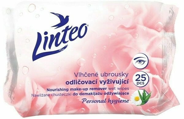 Linteo Vlhčené ubrousky odličovací-vyživující 25ks porovnat ceny