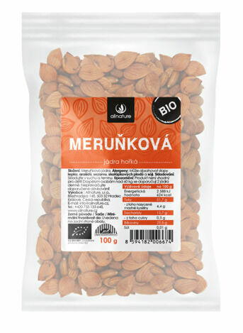 Allnature Meruňková jádra hořká BIO 100g porovnat ceny