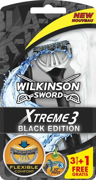 Wilkinson Sword Xtreme3 Black - Jednorázový holicí strojek 3+1ks porovnat ceny