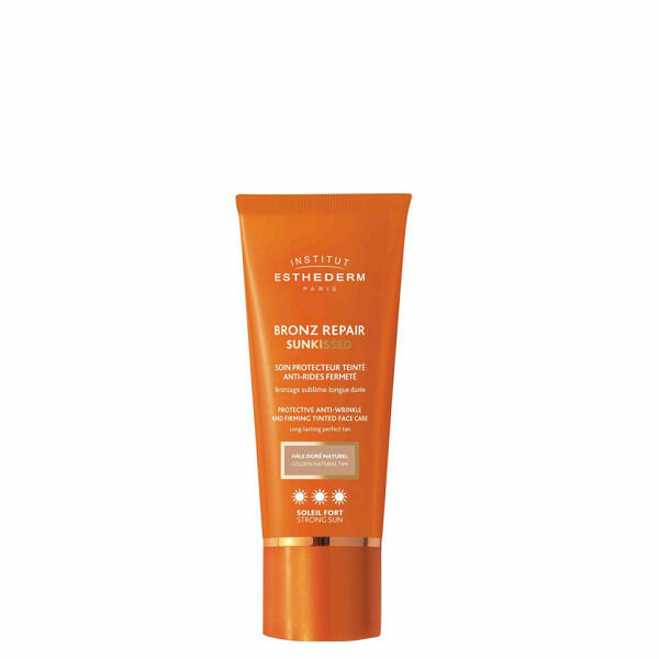 Institut Esthederm  Esthederm Bronz Repair Sunkissed Tónovaný protivráskový opalovací krém silné slunce 50ml porovnat ceny