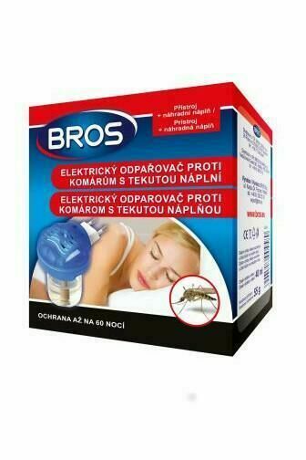 BROS Elektrický odpařovač proti komárům s tekutou náplní 40ml porovnat ceny