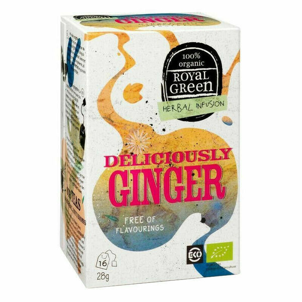 Royal Green zázvorový čaj Deliciously Ginger BIO 16x1,8g porovnat ceny
