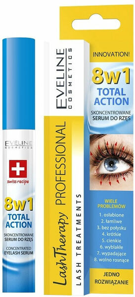 Eveline Cosmetics  Eveline Total Action – sérum na řasy 8v1 10ml porovnat ceny