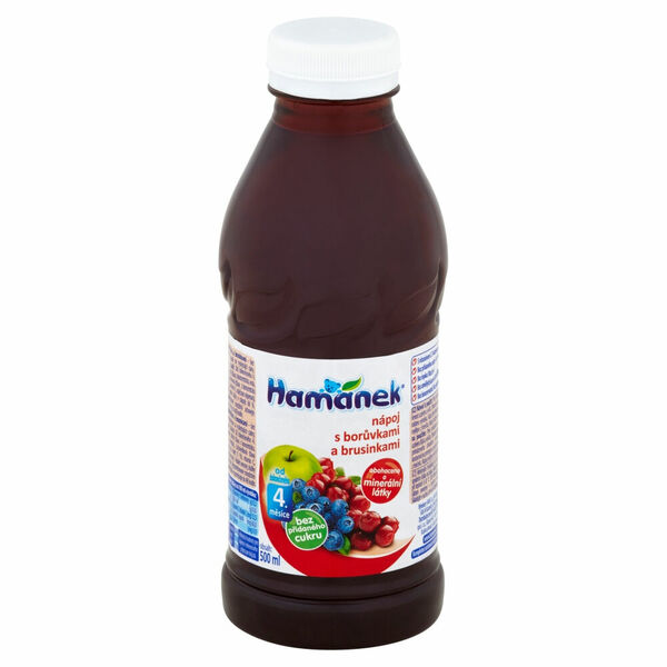 HAMÁNEK Nápoj s borůvkami a brusinkami 500 ml porovnat ceny