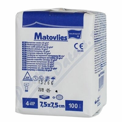 Matovlies 7.5x7.5cm 100ks kompres netk.text30g 4vr porovnat ceny