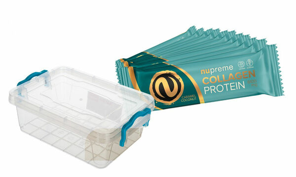 NUPREME Proteinová tyčinka s kolagenem v plastové dóze kokos/karamel 12x50g porovnat ceny