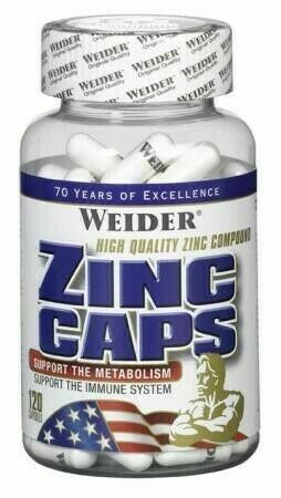 Weider, Zinc Caps, 120 kapslí porovnat ceny