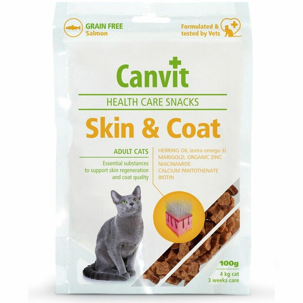 CANVIT Snacks CAT Skin & Coat 100 g porovnat ceny