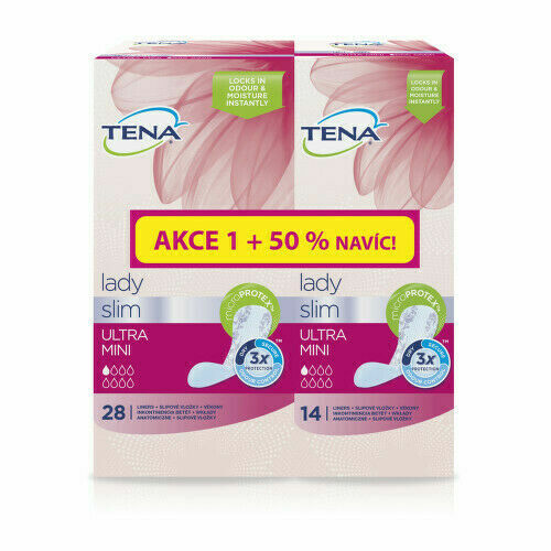 TENA Lady Ultra Mini - Inkontinenční vložky (28 ks +50% navíc) porovnat ceny